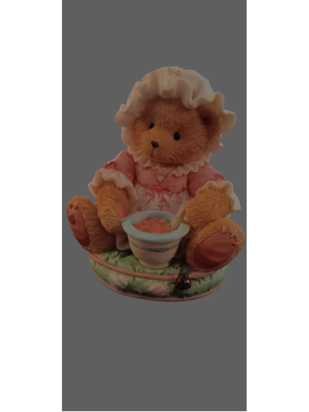 NIB Cherished Teddies Little Miss Muffet Figurine Pink Green 624799